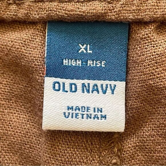 Old Navy High-Waisted Linen-Blend Shorts for Women Palm Dessert Sz XL - Picture 5 of 10